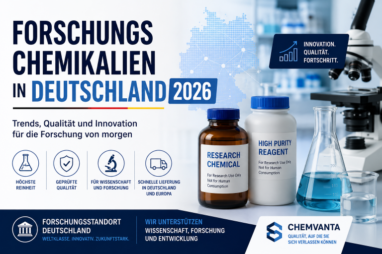 Forschungschemikalien in Deutschland 2026 mit Fokus auf Qualität, Innovation, wissenschaftliche Forschung und moderne Laboranwendungen in Europa